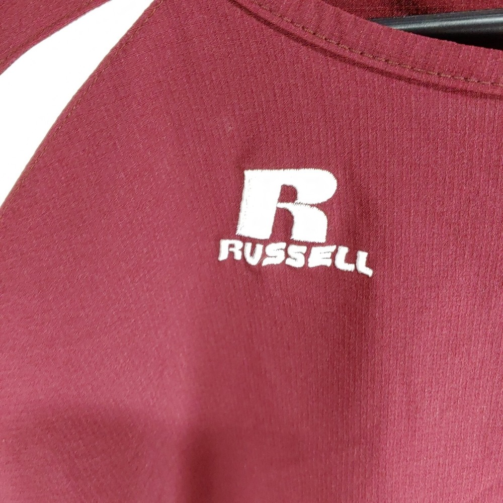 RUSSELL Athletic Shirt Men's Sz XL Maroon Dri-Power STRETCH G Symbol - Picture 4 of 5